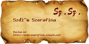 Szám Szerafina névjegykártya